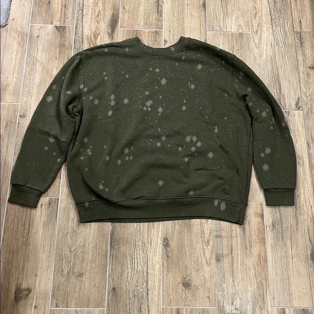 Wild fable Splotch Green Sweatshirt Small